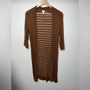 Chico's Brown Open-Knit Sweater Women’s size 0‎ (XS) Perfect for fall!